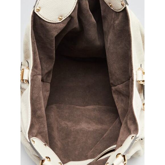 Louis Vuitton White Monogram Mahina Leather XL Bag - Picture 10 of 11